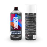 Краска аэроз. DECORIX по пластику белая глянцевая 520мл