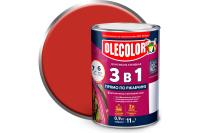 Грунт-эмаль по ржавчине OLECOLOR красный 0,9кг
