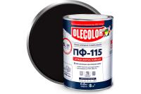 Эмаль ПФ-115 OLECOLOR 0,8кг черный
