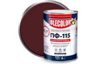 Эмаль ПФ-115 OLECOLOR 0,8кг вишневый