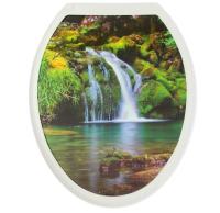 Сиденье для унитаза Универсал Декор Водопад Росспласт