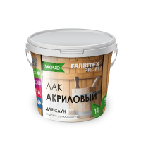 Лак акриловый для саун матовый (1 л) FARBITEX ПРОФИ WOOD