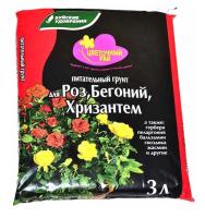 Грунт цветочный рай для розы 3л