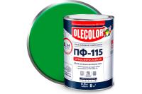 Эмаль ПФ-115 OLECOLOR 0,8кг зеленое яблоко