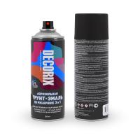 Краска аэроз. DECORIX грунт-эмаль по ржавчине 3в1 черная глянц. 520мл