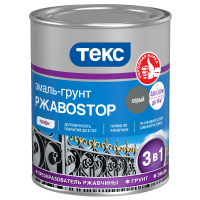 Грунт-Эмаль ТЕКС РжавоСтоп алкид 0,9кг серый