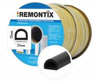 Уплотнитель-Remontix-D-профиль-21х15-пром-50м-(черный)