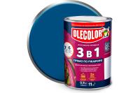 Грунт-эмаль по ржавчине OLECOLOR синий 0,9кг