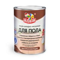 Эмаль OLECOLOR для пола быстросохнущая 0,8кг золотистая