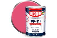 Эмаль ПФ-115 OLECOLOR 0,8кг розовый