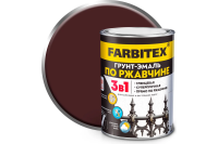 Грунт-Эмаль по ржавчине 3в1 FARBITEX коричневый