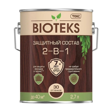 Защитный состав 2 в 1 БИОТЕКС 2,7л