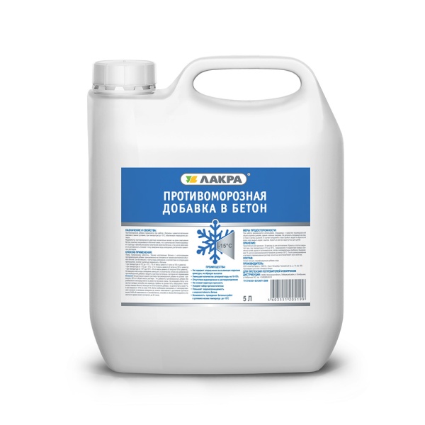 Противоморозная добавка в бетон ЛАКРА 5л