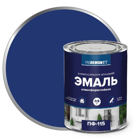 Эмаль PROREMONT ПФ115 Синяя 0,9кг