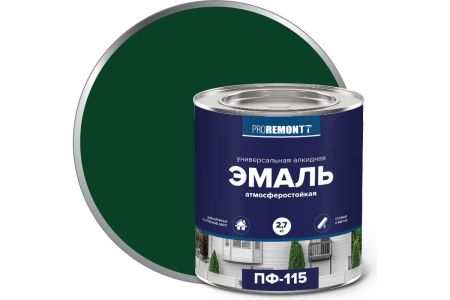 Эмаль PROREMONT ПФ-115  1,9кг зеленая